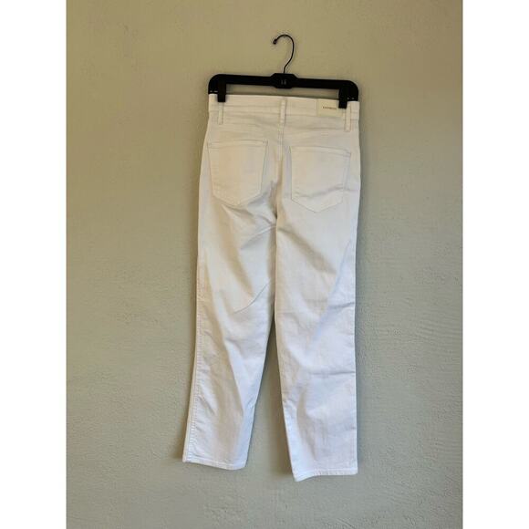 Express Woman White High Rise Straight Ankle Jeans, Size 2R - Picture 9 of 9